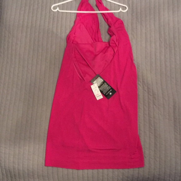 Sexy Pink Low Scooped Backless Mini Dress - Picture 2 of 5